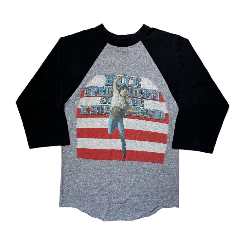 80s Vintage Bruce Springsteen E Street Band T-Shirt Baseball Tee Born In Usa.